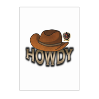 Motiv: Poster A1 - Howdy-Hut - bestimme auf Wunsch Details wie Produkt, Grösse, Farbe und Position selbst ! Motiv: Poster A1 - Howdy-Hut