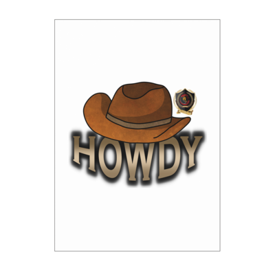 Motiv: Poster A1 - Howdy-Hut - bestimme auf Wunsch Details wie Produkt, Grösse, Farbe und Position selbst ! Motiv: Poster A1 - Howdy-Hut