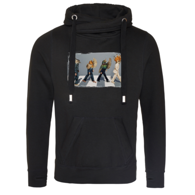Motiv: Cross Neck Hoodie - Abbey Road - bestimme auf Wunsch Details wie Produkt, Grösse, Farbe und Position selbst ! Motiv: Cross Neck Hoodie - Abbey Road