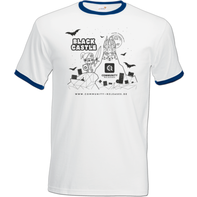 Motiv: T-Shirt Ringer - Black Castle - bestimme auf Wunsch Details wie Produkt, Grösse, Farbe und Position selbst ! Motiv: T-Shirt Ringer - Black Castle