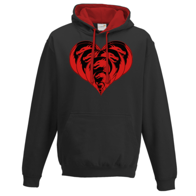 Motiv: Two-Tone Hoodie - Drabu Herz - bestimme auf Wunsch Details wie Produkt, Grösse, Farbe und Position selbst ! Motiv: Two-Tone Hoodie - Drabu Herz