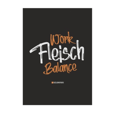 Motiv: Poster A1 - Fleisch Balance - bestimme auf Wunsch Details wie Produkt, Grösse, Farbe und Position selbst ! Motiv: Poster A1 - Fleisch Balance
