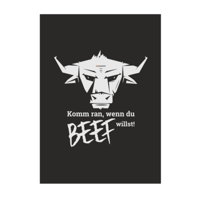 Motiv: Poster A1 - Willste Beef? - bestimme auf Wunsch Details wie Produkt, Grösse, Farbe und Position selbst ! Motiv: Poster A1 - Willste Beef?