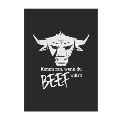 Motiv: Poster A1 - Willste Beef? - bestimme auf Wunsch Details wie Produkt, Grösse, Farbe und Position selbst ! Motiv: Poster A1 - Willste Beef?