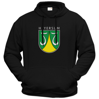 Motiv: Hoodie Premium FAIR WEAR - Dorfwappen klein - bestimme auf Wunsch Details wie Produkt, Grösse, Farbe und Position selbst ! Motiv: Hoodie Premium FAIR WEAR - Dorfwappen klein
