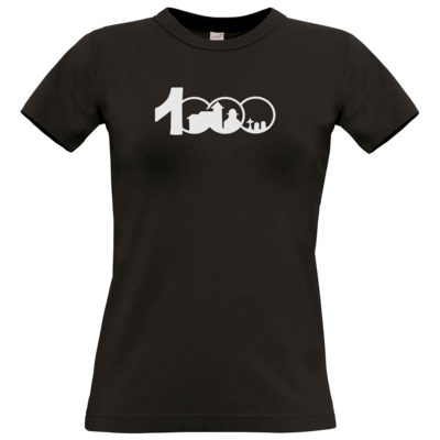 Motiv: T-Shirt Damen Premium FAIR WEAR - Logo 1000 Jahre - bestimme auf Wunsch Details wie Produkt, Grösse, Farbe und Position selbst ! Motiv: T-Shirt Damen Premium FAIR WEAR - Logo 1000 Jahre