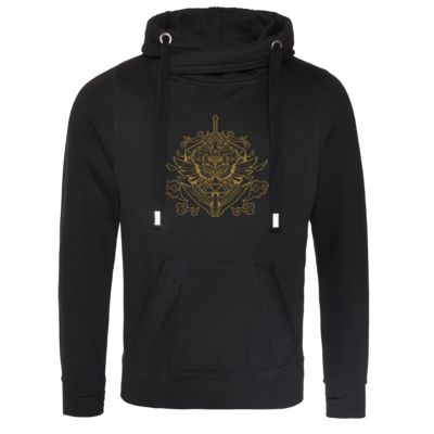 Motiv: Cross Neck Hoodie - Hyrule_Gold - bestimme auf Wunsch Details wie Produkt, Grösse, Farbe und Position selbst ! Motiv: Cross Neck Hoodie - Hyrule_Gold