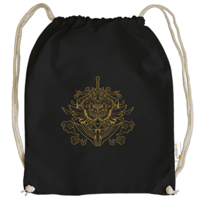 Motiv: Cotton Gymsac - Hyrule_Gold - bestimme auf Wunsch Details wie Produkt, Grösse, Farbe und Position selbst ! Motiv: Cotton Gymsac - Hyrule_Gold