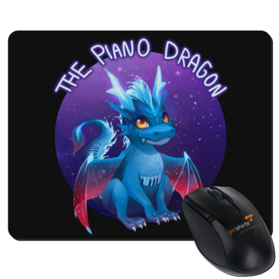Motiv: Mousepad Textil - BluePianoDragon - bestimme auf Wunsch Details wie Produkt, Grösse, Farbe und Position selbst ! Motiv: Mousepad Textil - BluePianoDragon