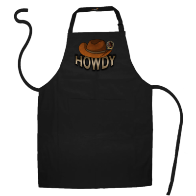 Motiv: Schürze - Howdy-Hut - bestimme auf Wunsch Details wie Produkt, Grösse, Farbe und Position selbst ! Motiv: Schürze - Howdy-Hut