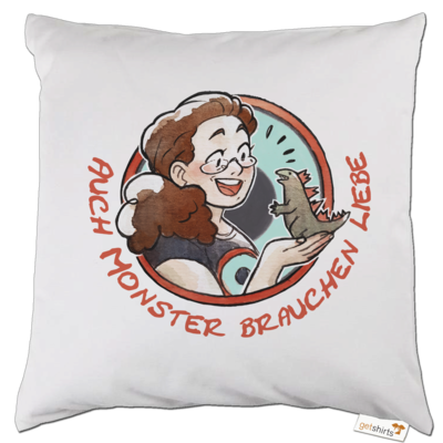 Motiv: Kissen - Monster-Liebe-2 - bestimme auf Wunsch Details wie Produkt, Grösse, Farbe und Position selbst ! Motiv: Kissen - Monster-Liebe-2