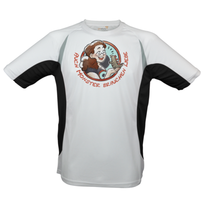 Motiv: Laufshirt Running T - Monster-Liebe-2 - bestimme auf Wunsch Details wie Produkt, Grösse, Farbe und Position selbst ! Motiv: Laufshirt Running T - Monster-Liebe-2