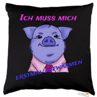 Motiv: Kissen Baumwolle - Schweinderl - bestimme auf Wunsch Details wie Produkt, Grösse, Farbe und Position selbst ! Motiv: Kissen Baumwolle - Schweinderl