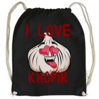 Motiv: Cotton Gymsac - Love-Knopir - bestimme auf Wunsch Details wie Produkt, Grösse, Farbe und Position selbst ! Motiv: Cotton Gymsac - Love-Knopir
