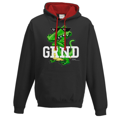 Motiv: Two-Tone Hoodie - Kalle Kroko - bestimme auf Wunsch Details wie Produkt, Grösse, Farbe und Position selbst ! Motiv: Two-Tone Hoodie - Kalle Kroko