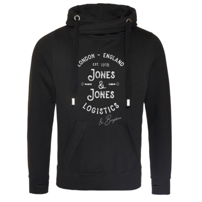 Motiv: Cross Neck Hoodie - Jones & Jones L&B - bestimme auf Wunsch Details wie Produkt, Grösse, Farbe und Position selbst ! Motiv: Cross Neck Hoodie - Jones & Jones L&B