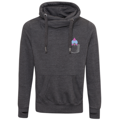 Motiv: Cross Neck Hoodie - Taschenzudle - bestimme auf Wunsch Details wie Produkt, Grösse, Farbe und Position selbst ! Motiv: Cross Neck Hoodie - Taschenzudle