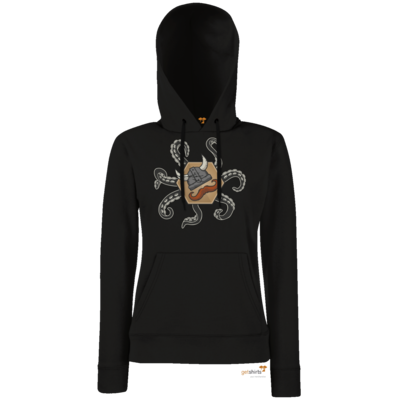 Motiv: Hoodie Damen Classic - Logo & Tentakel - bestimme auf Wunsch Details wie Produkt, Grösse, Farbe und Position selbst ! Motiv: Hoodie Damen Classic - Logo & Tentakel