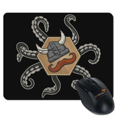 Motiv: Mousepad Textil - Logo & Tentakel - bestimme auf Wunsch Details wie Produkt, Grösse, Farbe und Position selbst ! Motiv: Mousepad Textil - Logo & Tentakel
