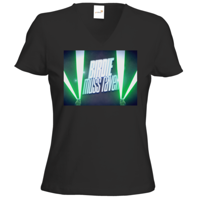 Motiv: T-Shirts Damen V-Neck FAIR WEAR - Birdie muss raven - bestimme auf Wunsch Details wie Produkt, Grösse, Farbe und Position selbst ! Motiv: T-Shirts Damen V-Neck FAIR WEAR - Birdie muss raven