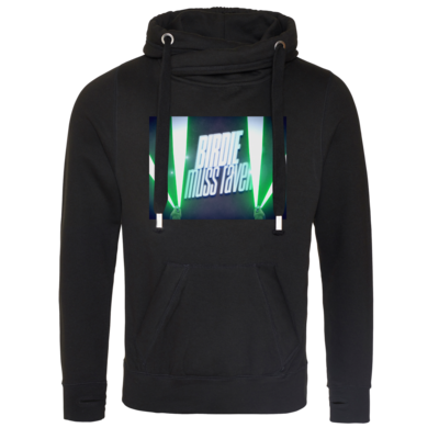 Motiv: Cross Neck Hoodie - Birdie muss raven - bestimme auf Wunsch Details wie Produkt, Grösse, Farbe und Position selbst ! Motiv: Cross Neck Hoodie - Birdie muss raven