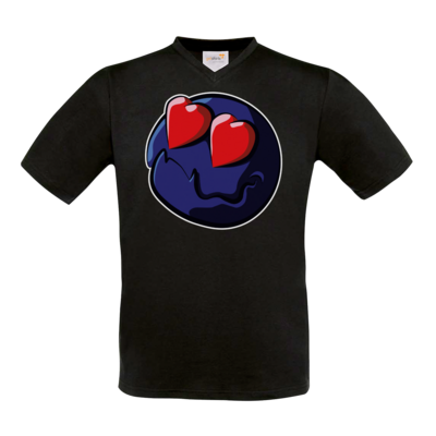 Motiv: T-Shirt V-Neck FAIR WEAR - VV Love Emote - bestimme auf Wunsch Details wie Produkt, Grösse, Farbe und Position selbst ! Motiv: T-Shirt V-Neck FAIR WEAR - VV Love Emote
