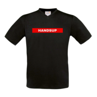 Motiv: T-Shirt V-Neck FAIR WEAR - HandsUp - Rot - bestimme auf Wunsch Details wie Produkt, Grösse, Farbe und Position selbst ! Motiv: T-Shirt V-Neck FAIR WEAR - HandsUp - Rot