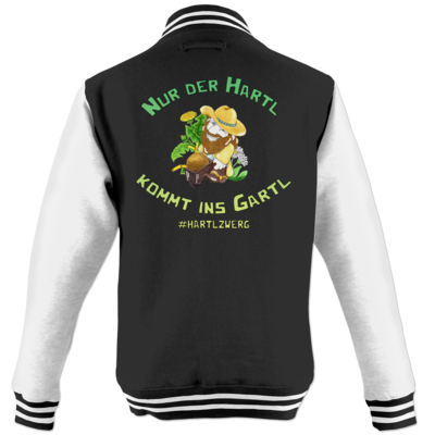 Motiv: College Jacke - HartlZwerg - bestimme auf Wunsch Details wie Produkt, Grösse, Farbe und Position selbst ! Motiv: College Jacke - HartlZwerg