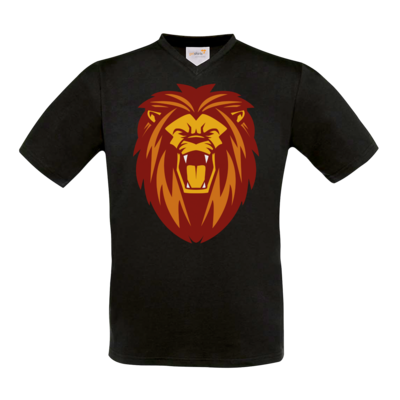 Motiv: T-Shirt V-Neck FAIR WEAR - Lion gelb - bestimme auf Wunsch Details wie Produkt, Grösse, Farbe und Position selbst ! Motiv: T-Shirt V-Neck FAIR WEAR - Lion gelb