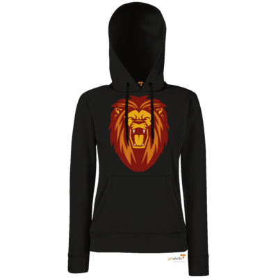 Motiv: Hoodie Damen Classic - Lion gelb - bestimme auf Wunsch Details wie Produkt, Grösse, Farbe und Position selbst ! Motiv: Hoodie Damen Classic - Lion gelb