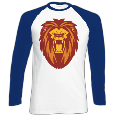 Motiv: Longsleeve Baseball T - Lion gelb - bestimme auf Wunsch Details wie Produkt, Grösse, Farbe und Position selbst ! Motiv: Longsleeve Baseball T - Lion gelb