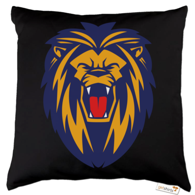 Motiv: Kissen Baumwolle - Lion blaugelb - bestimme auf Wunsch Details wie Produkt, Grösse, Farbe und Position selbst ! Motiv: Kissen Baumwolle - Lion blaugelb