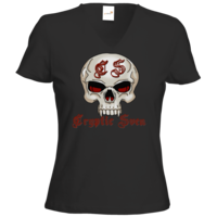 Motiv: T-Shirt Damen V-Neck Classic - bestimme auf Wunsch Details wie Produkt, Grösse, Farbe und Position selbst ! Motiv: T-Shirt Damen V-Neck Classic