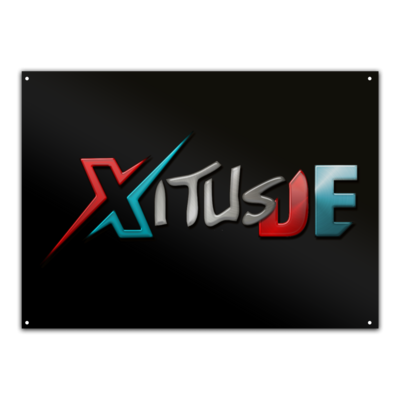 Motiv: Metallschild - XitusDE Logo - bestimme auf Wunsch Details wie Produkt, Grösse, Farbe und Position selbst ! Motiv: Metallschild - XitusDE Logo