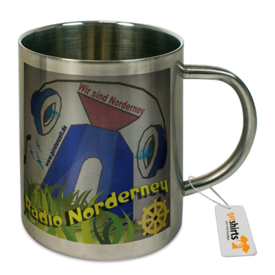 Motiv: Tasse Edelstahl - Frischer Wind und Möwengeschrei