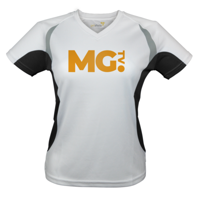 Motiv: Laufshirt Lady Running T - Massengeschmack-Logo - bestimme auf Wunsch Details wie Produkt, Grösse, Farbe und Position selbst ! Motiv: Laufshirt Lady Running T - Massengeschmack-Logo