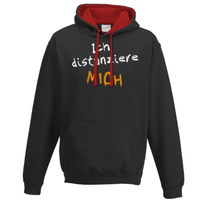 Motiv: Two-Tone Hoodie - Ich distanziere mich - bestimme auf Wunsch Details wie Produkt, Grösse, Farbe und Position selbst ! Motiv: Two-Tone Hoodie - Ich distanziere mich