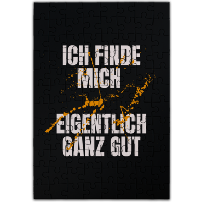 Motiv: Puzzle - ich finde mich eigentlich ganz gut - bestimme auf Wunsch Details wie Produkt, Grösse, Farbe und Position selbst ! Motiv: Puzzle - ich finde mich eigentlich ganz gut