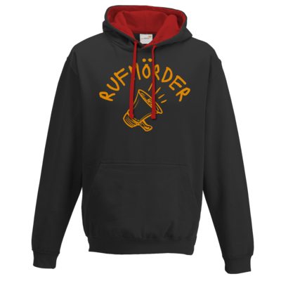 Motiv: Two-Tone Hoodie - Rufmörder - bestimme auf Wunsch Details wie Produkt, Grösse, Farbe und Position selbst ! Motiv: Two-Tone Hoodie - Rufmörder