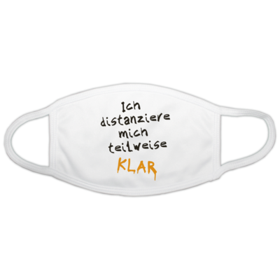 Motiv: Gesichtsmaske - Ich distanziere mich teilweise klar