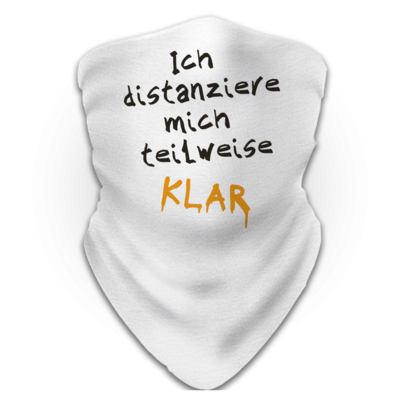 Motiv: Schlauchtuch - Ich distanziere mich teilweise klar - bestimme auf Wunsch Details wie Produkt, Grösse, Farbe und Position selbst ! Motiv: Schlauchtuch - Ich distanziere mich teilweise klar