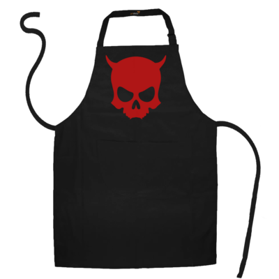 Motiv: Schürze - ZAX73 Skull ohne Z RED - bestimme auf Wunsch Details wie Produkt, Grösse, Farbe und Position selbst ! Motiv: Schürze - ZAX73 Skull ohne Z RED