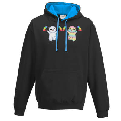 Motiv: Two-Tone Hoodie - Pride-Floof - bestimme auf Wunsch Details wie Produkt, Grösse, Farbe und Position selbst ! Motiv: Two-Tone Hoodie - Pride-Floof