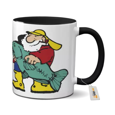 Motiv: Tasse farbig - Der Fischmann 