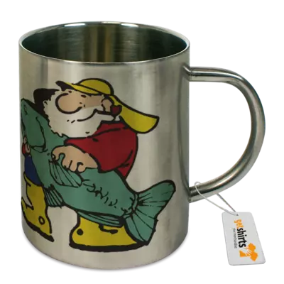 Motiv: Tasse Edelstahl - Der Fischmann 