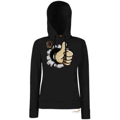 Motiv: Hoodie Damen Classic - ThumpUp - bestimme auf Wunsch Details wie Produkt, Grösse, Farbe und Position selbst ! Motiv: Hoodie Damen Classic - ThumpUp