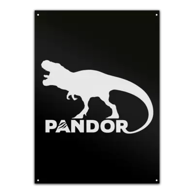 Motiv: Metallschild - Pandor Dino - You're free to choose type, size, color and the print position of your item ! Motiv: Metallschild - Pandor Dino