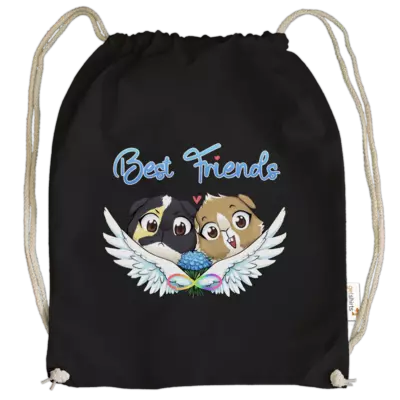 Motiv: Cotton Gymsac - Best Friends Forever - Liebhaber - bestimme auf Wunsch Details wie Produkt, Grösse, Farbe und Position selbst ! Motiv: Cotton Gymsac - Best Friends Forever - Liebhaber