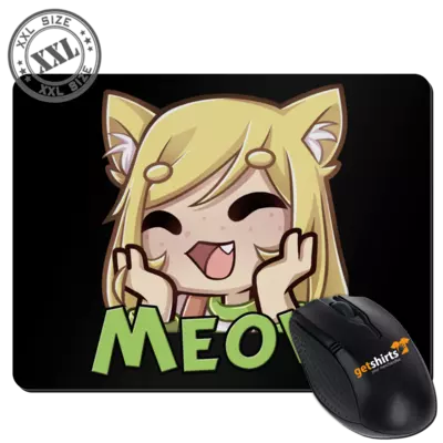 Motiv: XXL Mousepad - Happy Meow - bestimme auf Wunsch Details wie Produkt, Grösse, Farbe und Position selbst ! Motiv: XXL Mousepad - Happy Meow
