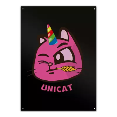 Motiv: Metallschild - UNICAT - bestimme auf Wunsch Details wie Produkt, Grösse, Farbe und Position selbst ! Motiv: Metallschild - UNICAT